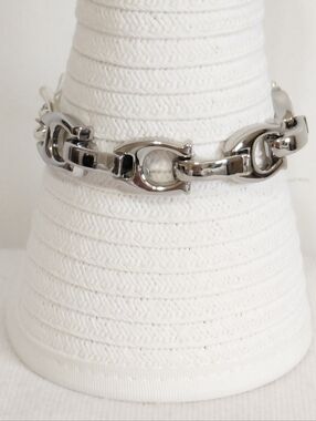 Coach Silver C Logo Bracelet